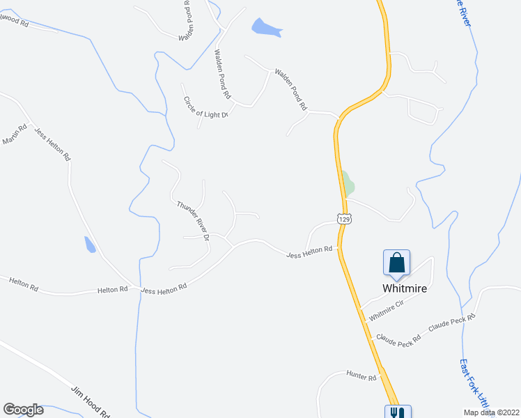 map of restaurants, bars, coffee shops, grocery stores, and more near 4625 Breakwater Drive in Gainesville