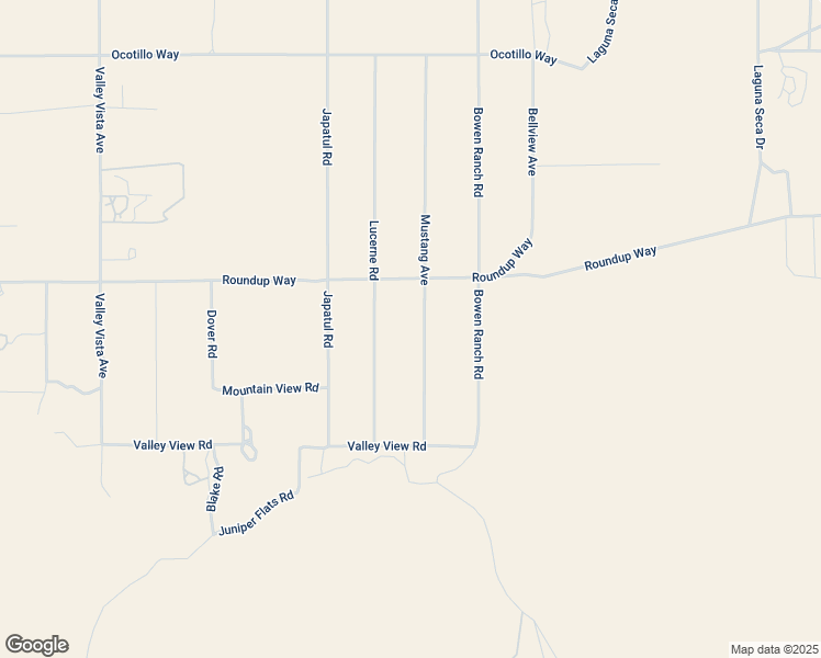 map of restaurants, bars, coffee shops, grocery stores, and more near Mustang Avenue in San Bernardino County
