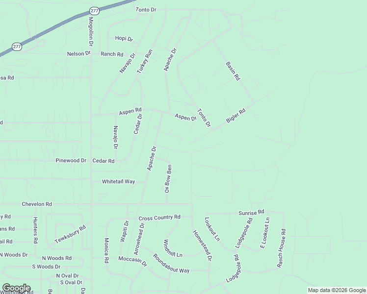 map of restaurants, bars, coffee shops, grocery stores, and more near 3156 Trail's End in Navajo County