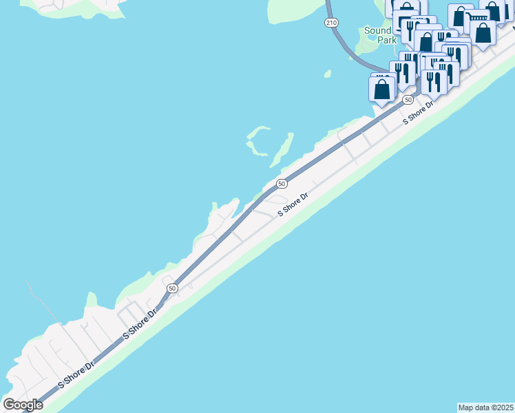 map of restaurants, bars, coffee shops, grocery stores, and more near 918 South Topsail Drive in Surf City