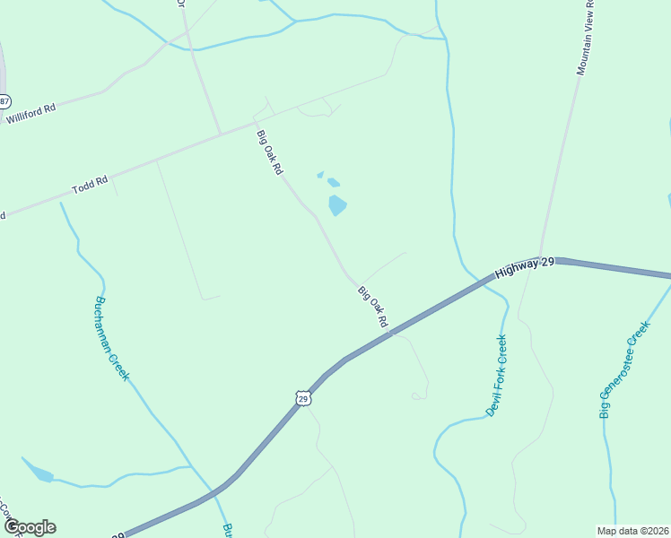 map of restaurants, bars, coffee shops, grocery stores, and more near 116 Big Oak Road in Anderson