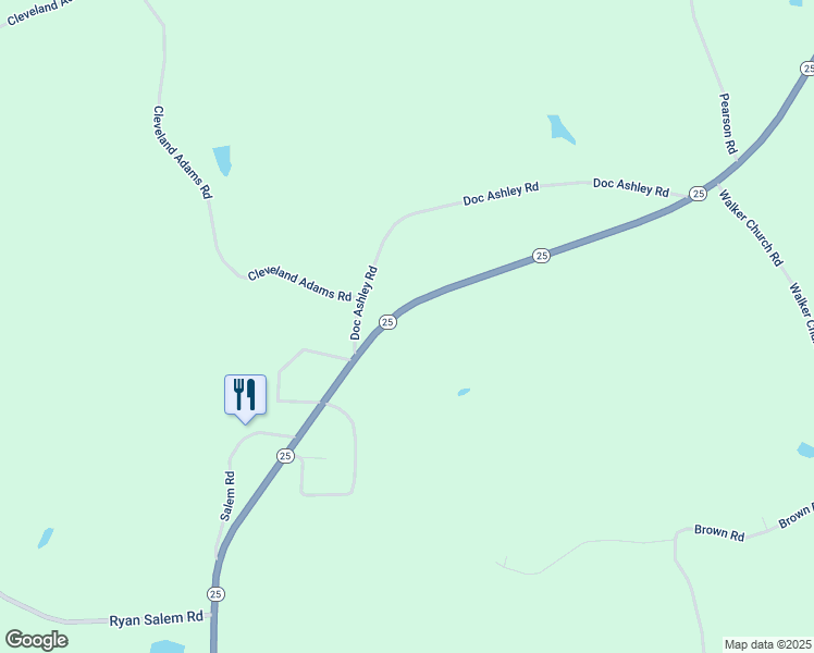 map of restaurants, bars, coffee shops, grocery stores, and more near 29386 Highway 25 North in Golden