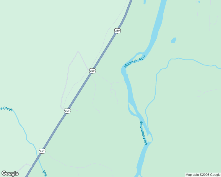 map of restaurants, bars, coffee shops, grocery stores, and more near Deer Ridge Trail in McCurtain County