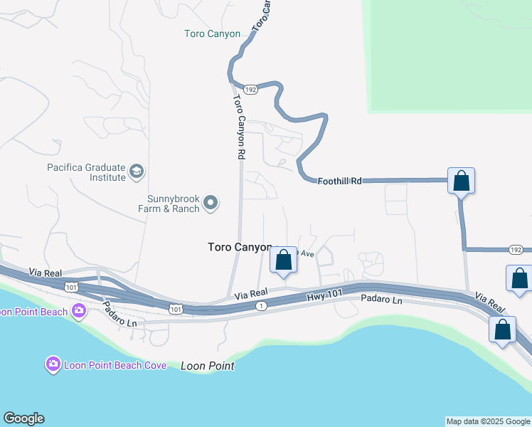 map of restaurants, bars, coffee shops, grocery stores, and more near 238 Ocean View Avenue in Carpinteria