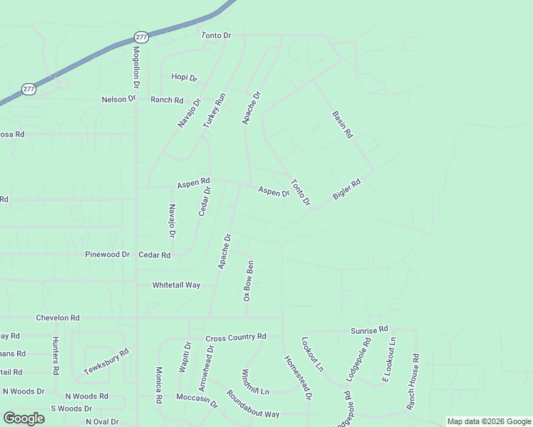 map of restaurants, bars, coffee shops, grocery stores, and more near 3156 Trail's End in Navajo County