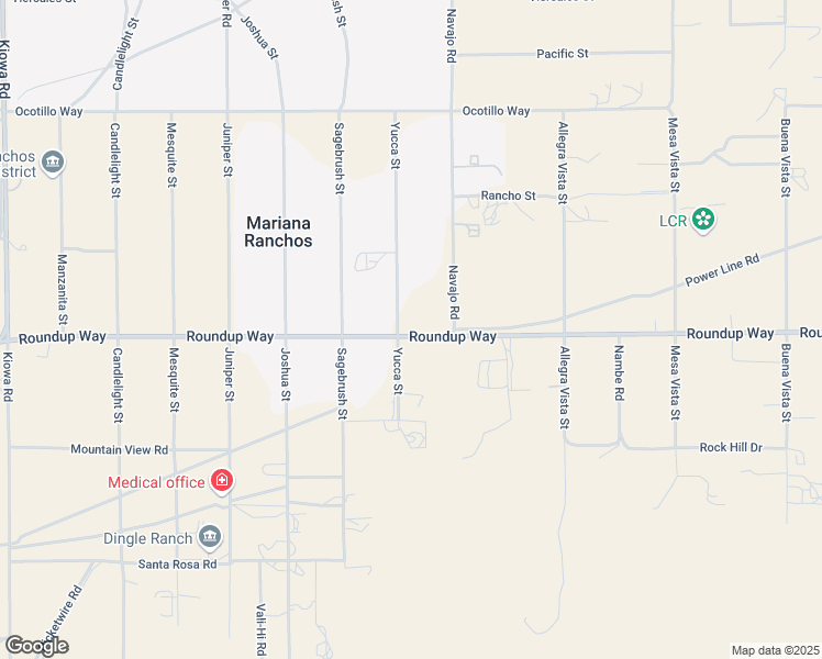 map of restaurants, bars, coffee shops, grocery stores, and more near 9321 Yucca Street in Apple Valley