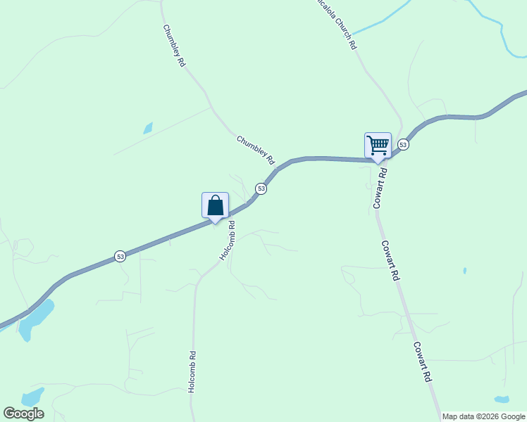 map of restaurants, bars, coffee shops, grocery stores, and more near 8219 Highway 53 in Dawsonville