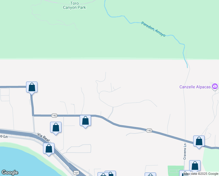 map of restaurants, bars, coffee shops, grocery stores, and more near 1947 Paquita Drive in Carpinteria