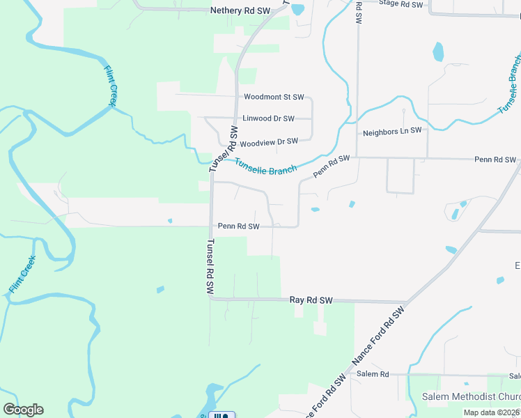 map of restaurants, bars, coffee shops, grocery stores, and more near 2103 Westwood Road Southwest in Hartselle