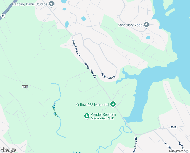 map of restaurants, bars, coffee shops, grocery stores, and more near 1100 Sloop Point Road in Hampstead