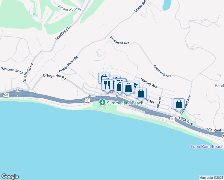 map of restaurants, bars, coffee shops, grocery stores, and more near in Summerland
