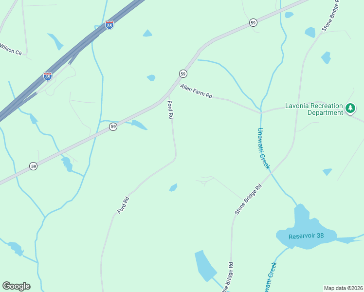 map of restaurants, bars, coffee shops, grocery stores, and more near 1114 Ford Road in Lavonia