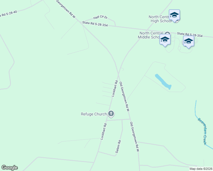 map of restaurants, bars, coffee shops, grocery stores, and more near 2863 Lockhart Road in Kershaw