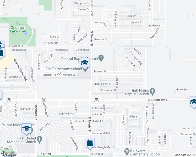 map of restaurants, bars, coffee shops, grocery stores, and more near 709 Rosewood Drive in Clovis