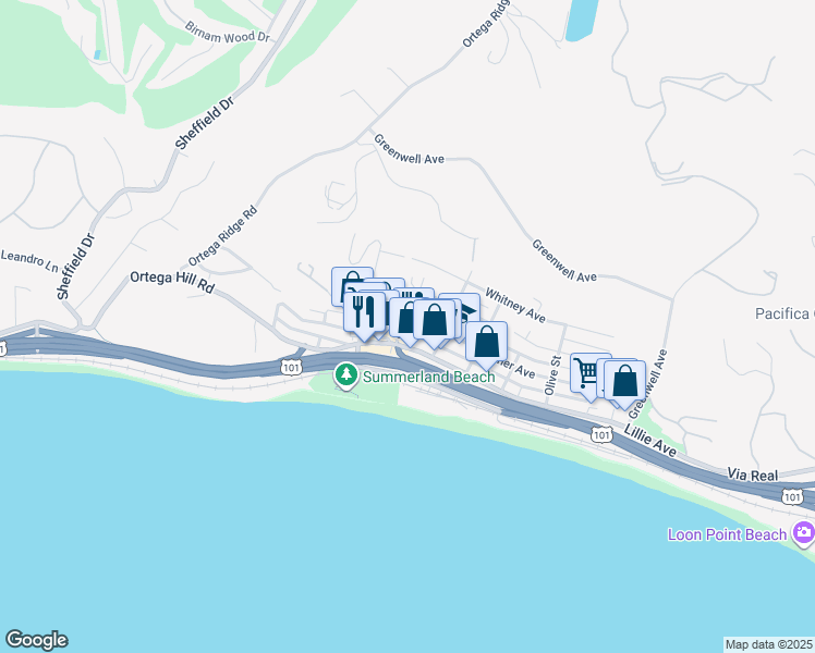 map of restaurants, bars, coffee shops, grocery stores, and more near 2304 Varley Street in Summerland