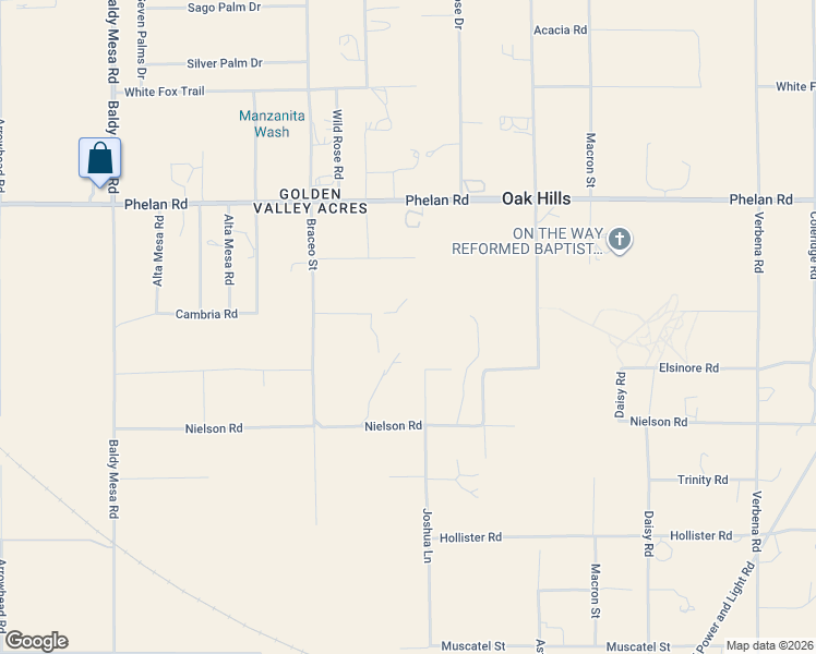 map of restaurants, bars, coffee shops, grocery stores, and more near 10455 Cambria Road in Oak Hills
