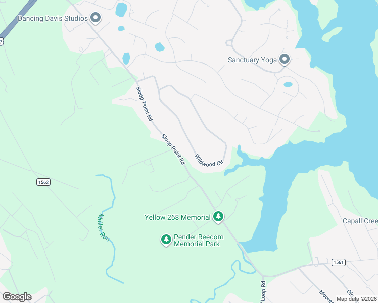 map of restaurants, bars, coffee shops, grocery stores, and more near 824 Wildwood Circle in Hampstead