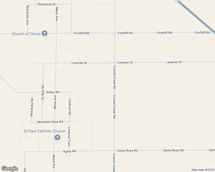 map of restaurants, bars, coffee shops, grocery stores, and more near Crystal Creek Road in Lucerne Valley
