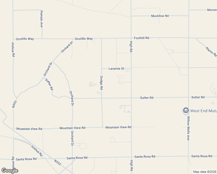 map of restaurants, bars, coffee shops, grocery stores, and more near 31222 Horizon Street in Lucerne Valley
