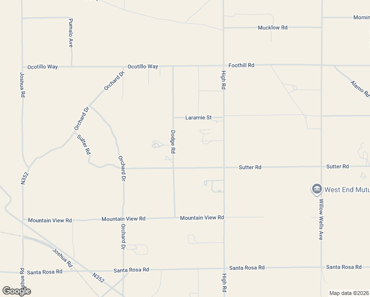 map of restaurants, bars, coffee shops, grocery stores, and more near 31222 Horizon Street in Lucerne Valley