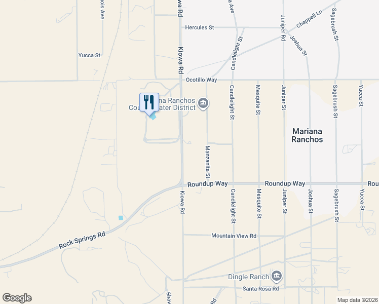 map of restaurants, bars, coffee shops, grocery stores, and more near 9483 Kiowa Road in Apple Valley