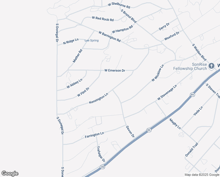 map of restaurants, bars, coffee shops, grocery stores, and more near 8010 Kensington Lane in Wilhoit