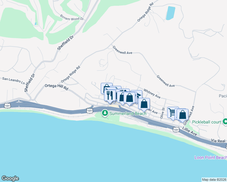 map of restaurants, bars, coffee shops, grocery stores, and more near 140 Evans Avenue in Summerland