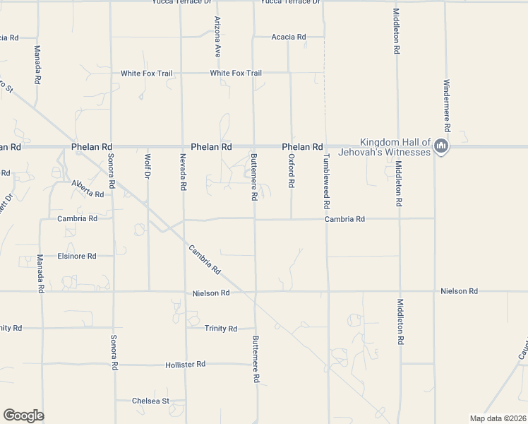 map of restaurants, bars, coffee shops, grocery stores, and more near 9575 Buttemere Road in Phelan