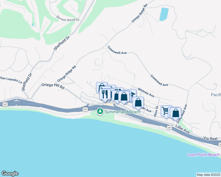 map of restaurants, bars, coffee shops, grocery stores, and more near 160 Evans Avenue in Summerland