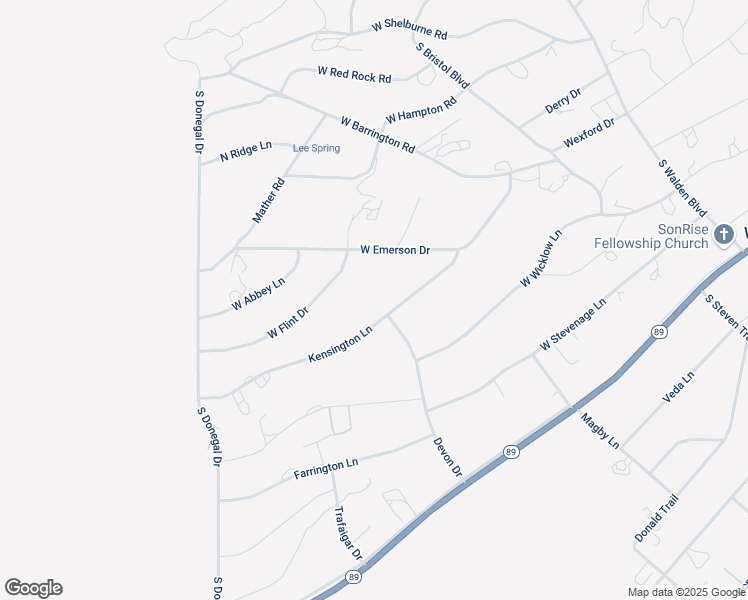 map of restaurants, bars, coffee shops, grocery stores, and more near 8010 Kensington Lane in Wilhoit