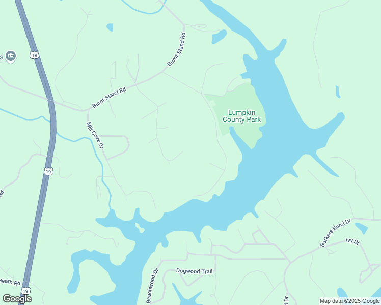 map of restaurants, bars, coffee shops, grocery stores, and more near 516 Lakeview Drive in Dahlonega