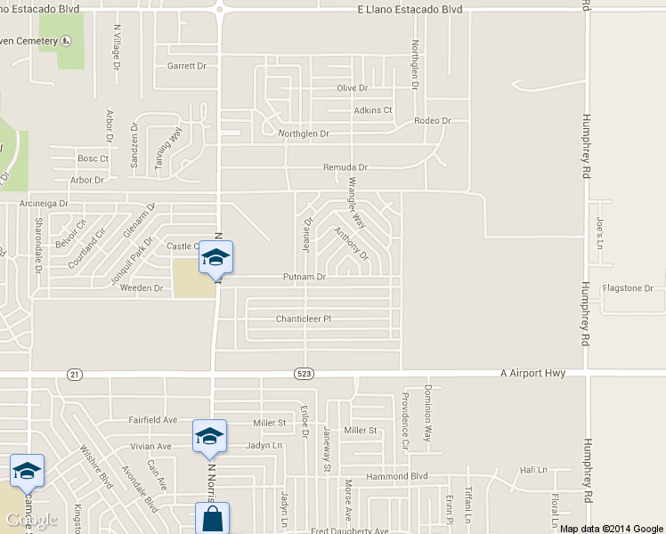 map of restaurants, bars, coffee shops, grocery stores, and more near 605 Sara Layne in Clovis