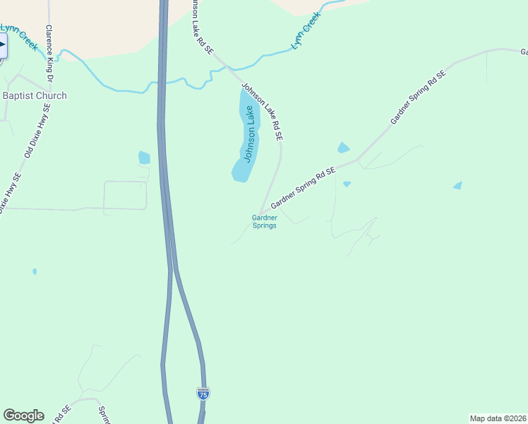 map of restaurants, bars, coffee shops, grocery stores, and more near 123 Gardner Spring Road Southeast in Adairsville
