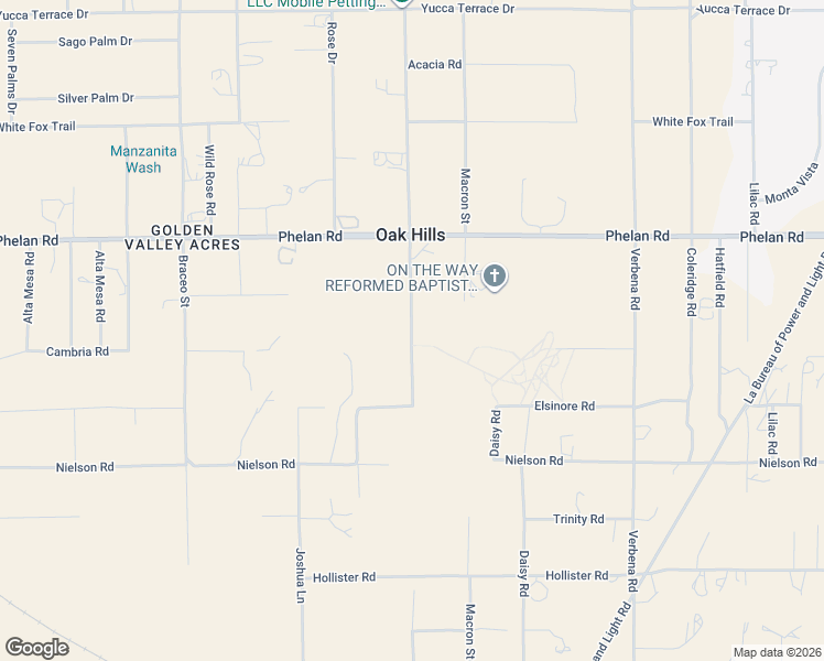 map of restaurants, bars, coffee shops, grocery stores, and more near 9533 Aster Road in Hesperia