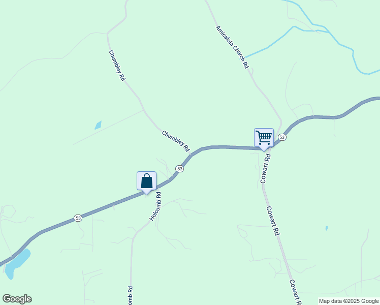 map of restaurants, bars, coffee shops, grocery stores, and more near 306 Chumbley Road in Dawsonville