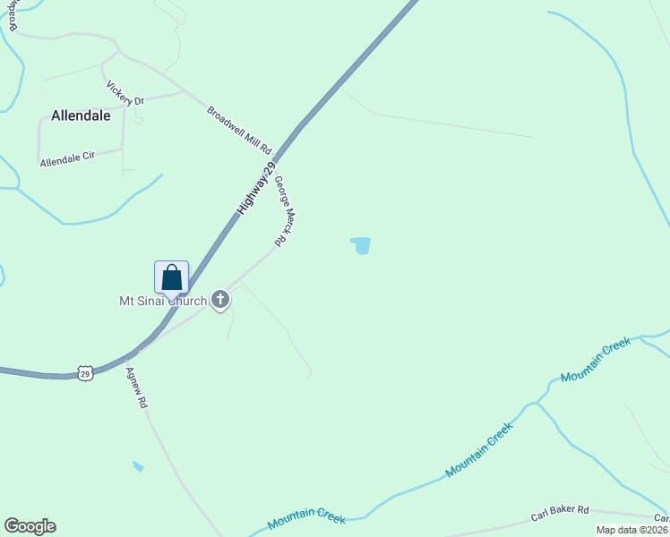 map of restaurants, bars, coffee shops, grocery stores, and more near 143 George Merck Road in Anderson