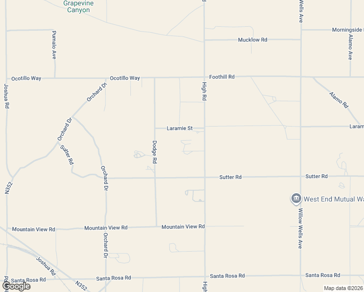 map of restaurants, bars, coffee shops, grocery stores, and more near 31222 Horizon Street in Lucerne Valley