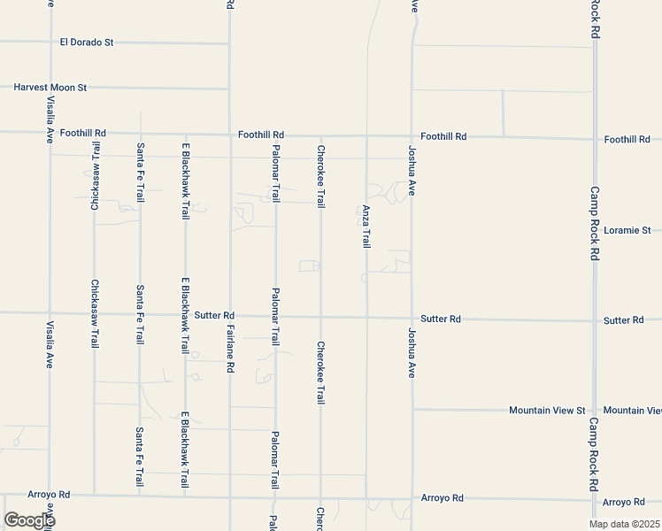 map of restaurants, bars, coffee shops, grocery stores, and more near Cherokee Trail in Lucerne Valley