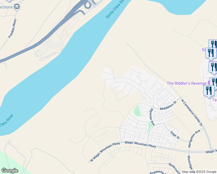 map of restaurants, bars, coffee shops, grocery stores, and more near 27715 Sequel Court in Los Angeles County