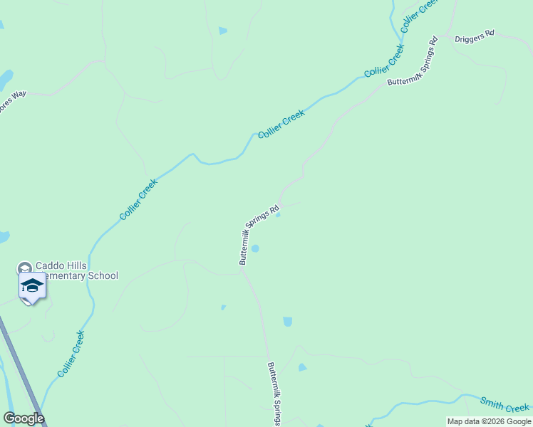 map of restaurants, bars, coffee shops, grocery stores, and more near Buttermilk Springs Road in Caddo Gap