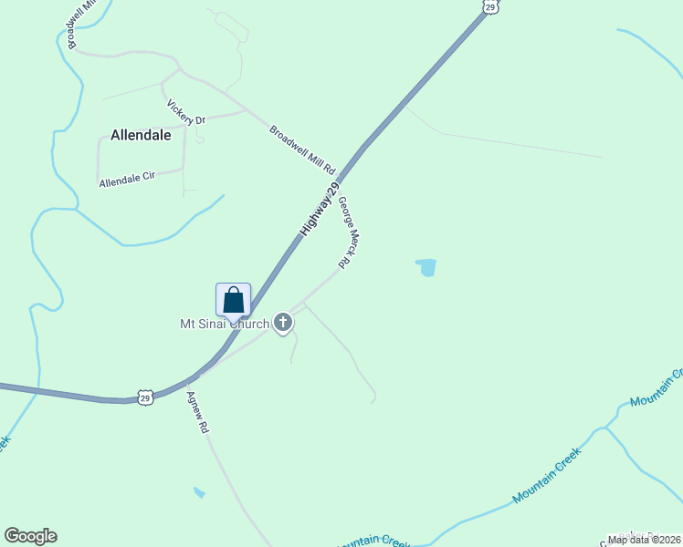 map of restaurants, bars, coffee shops, grocery stores, and more near 155 George Merck Road in Anderson
