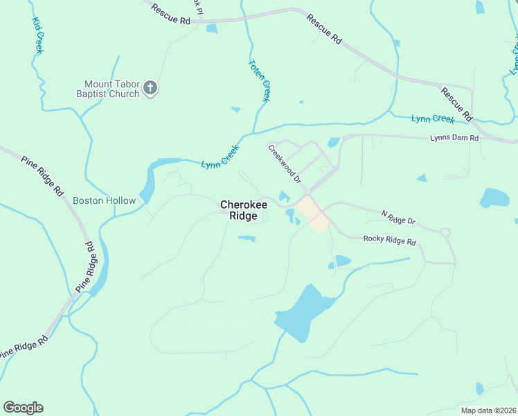 map of restaurants, bars, coffee shops, grocery stores, and more near in Cherokee Ridge