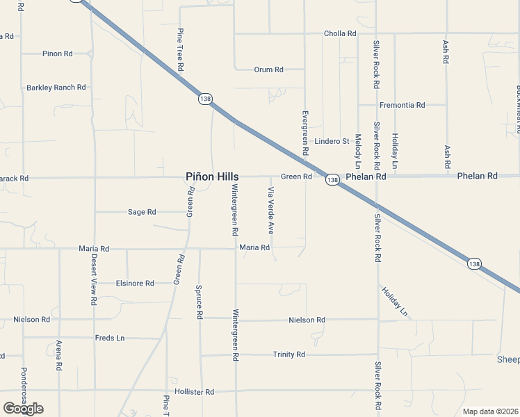 map of restaurants, bars, coffee shops, grocery stores, and more near 9622 Via Verde Avenue in Piñon Hills
