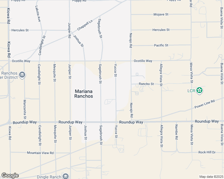 map of restaurants, bars, coffee shops, grocery stores, and more near 9516 Yucca Street in Apple Valley