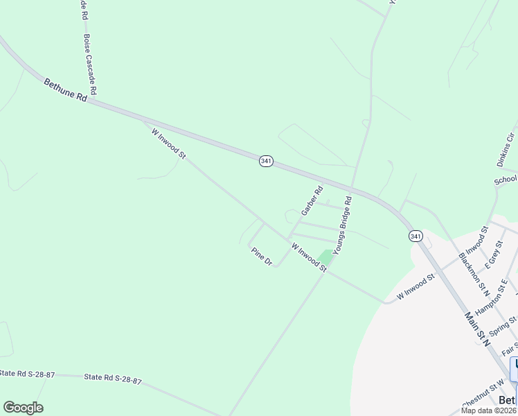 map of restaurants, bars, coffee shops, grocery stores, and more near 460 West Inwood Street in Bethune