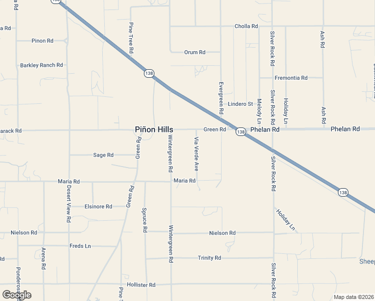 map of restaurants, bars, coffee shops, grocery stores, and more near 9622 Via Verde Avenue in Piñon Hills