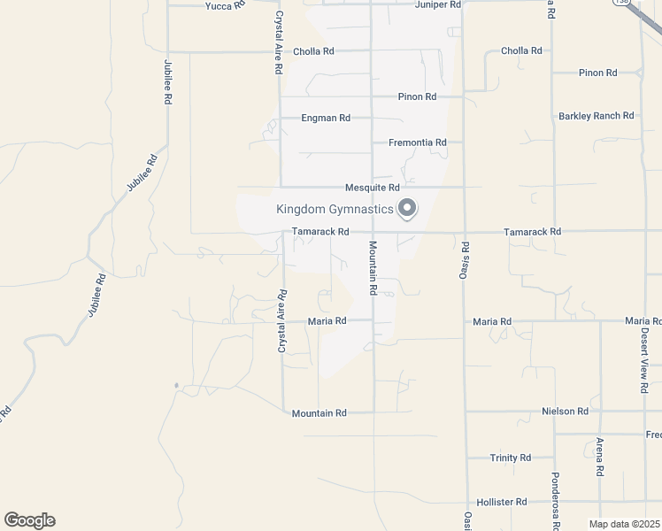 map of restaurants, bars, coffee shops, grocery stores, and more near Clyoedale Road in Pinon Hills