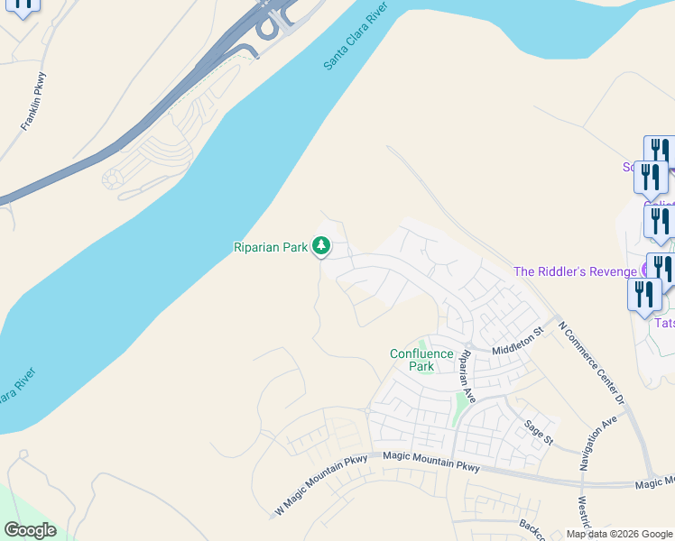 map of restaurants, bars, coffee shops, grocery stores, and more near 27816 Marquee Drive in Los Angeles County