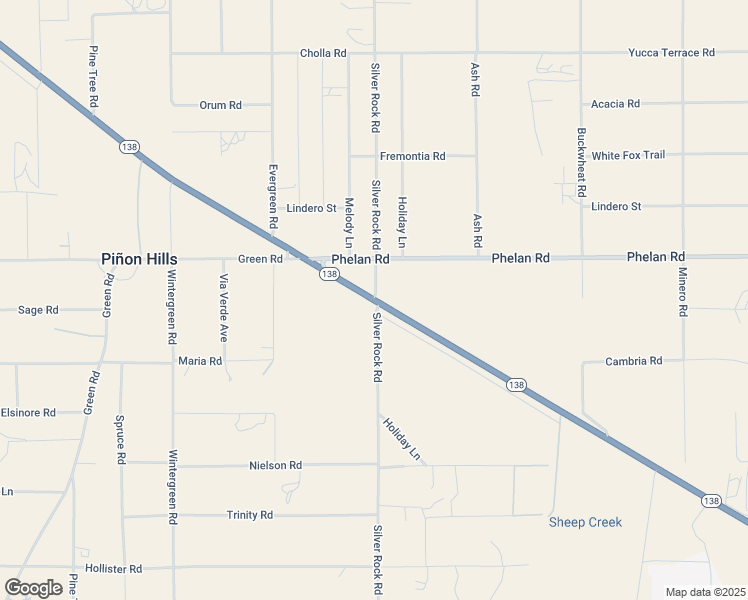 map of restaurants, bars, coffee shops, grocery stores, and more near Silver Rock Road in Piñon Hills
