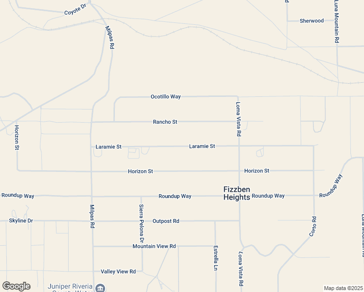 map of restaurants, bars, coffee shops, grocery stores, and more near Laramie Street in San Bernardino County